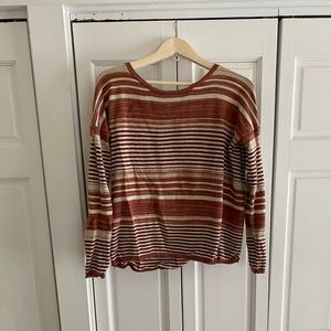 Striped coral PRANA sweater